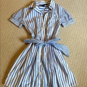 Polo by Ralph Lauren Blue and White Striped Dress